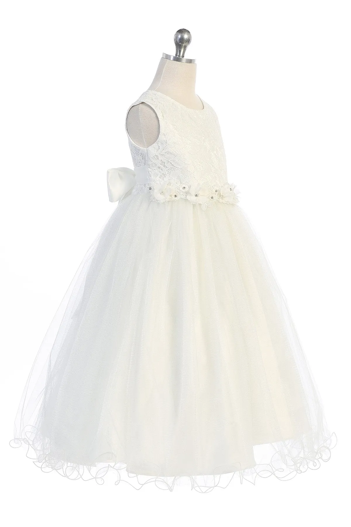 Lace Glitter Tulle Girls Dress
