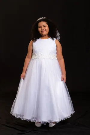 Lace Glitter Tulle Girls Plus Size Dress