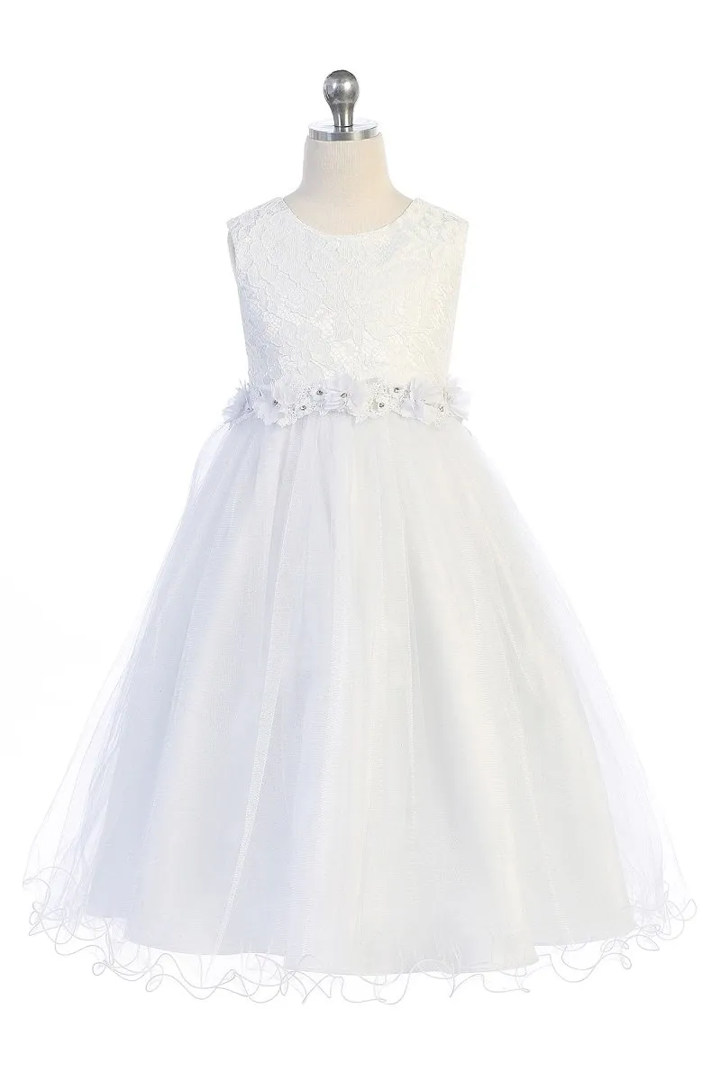 Lace Glitter Tulle Girls Plus Size Dress