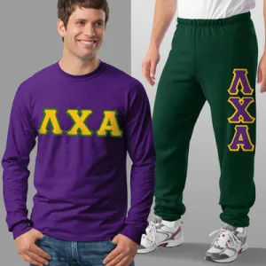 Lambda Chi Alpha Long-Sleeve and Sweatpants, Package Deal - TWILL