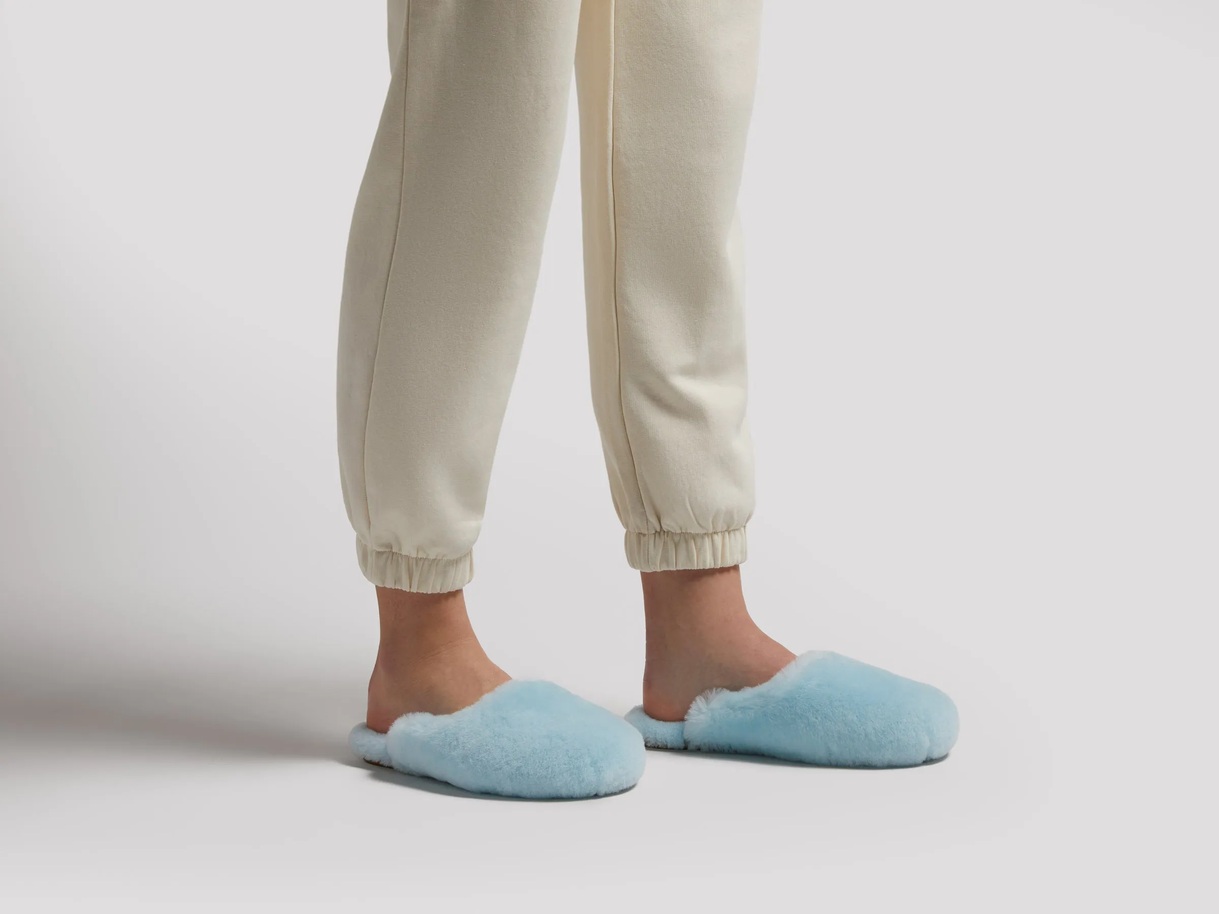 le FLEUR* Shearling Wool Slippers (Geneva Blue)