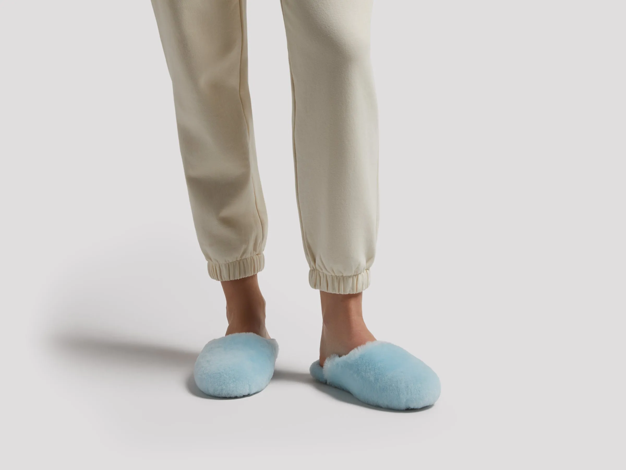 le FLEUR* Shearling Wool Slippers (Geneva Blue)