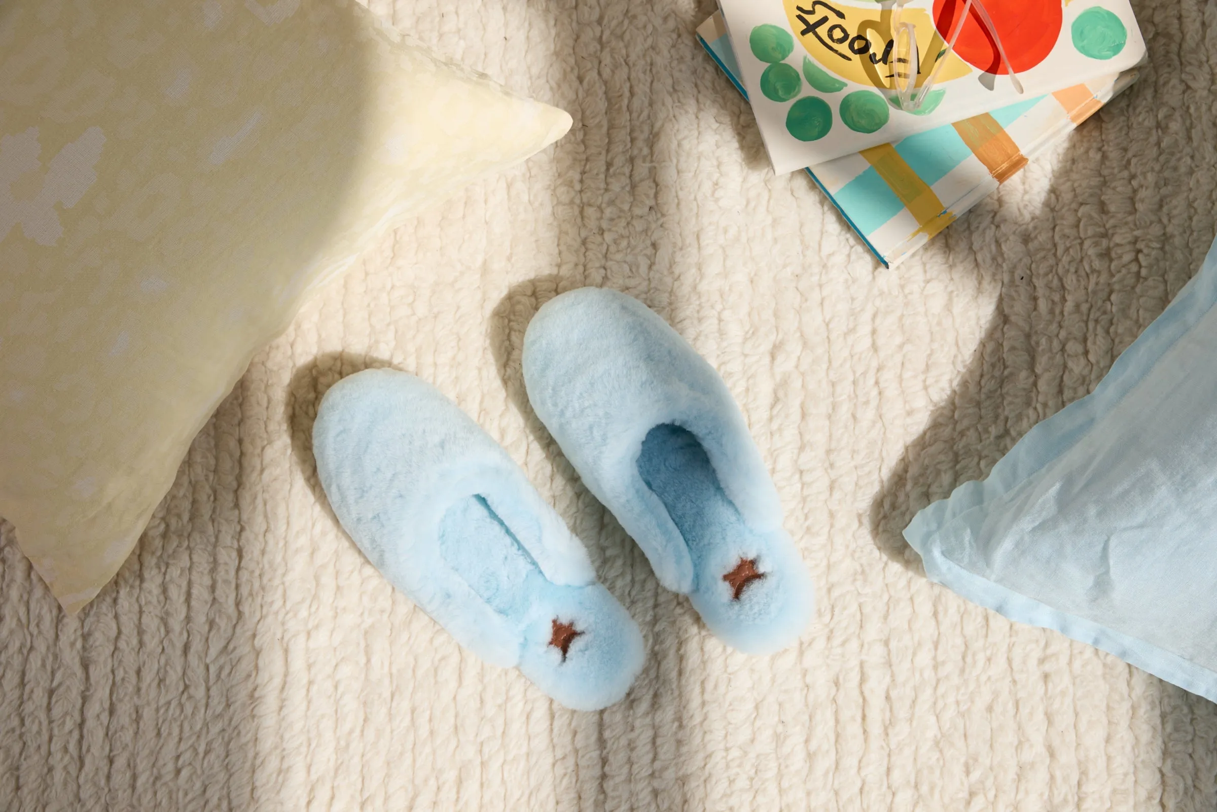 le FLEUR* Shearling Wool Slippers (Geneva Blue)