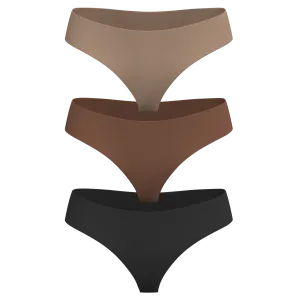Low Rise Thong 3 Pack [Dark Neutrals]