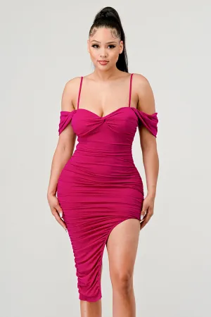 LUXE GLITTER SUPER STRETCH SWEETHEART MIDI DRESS