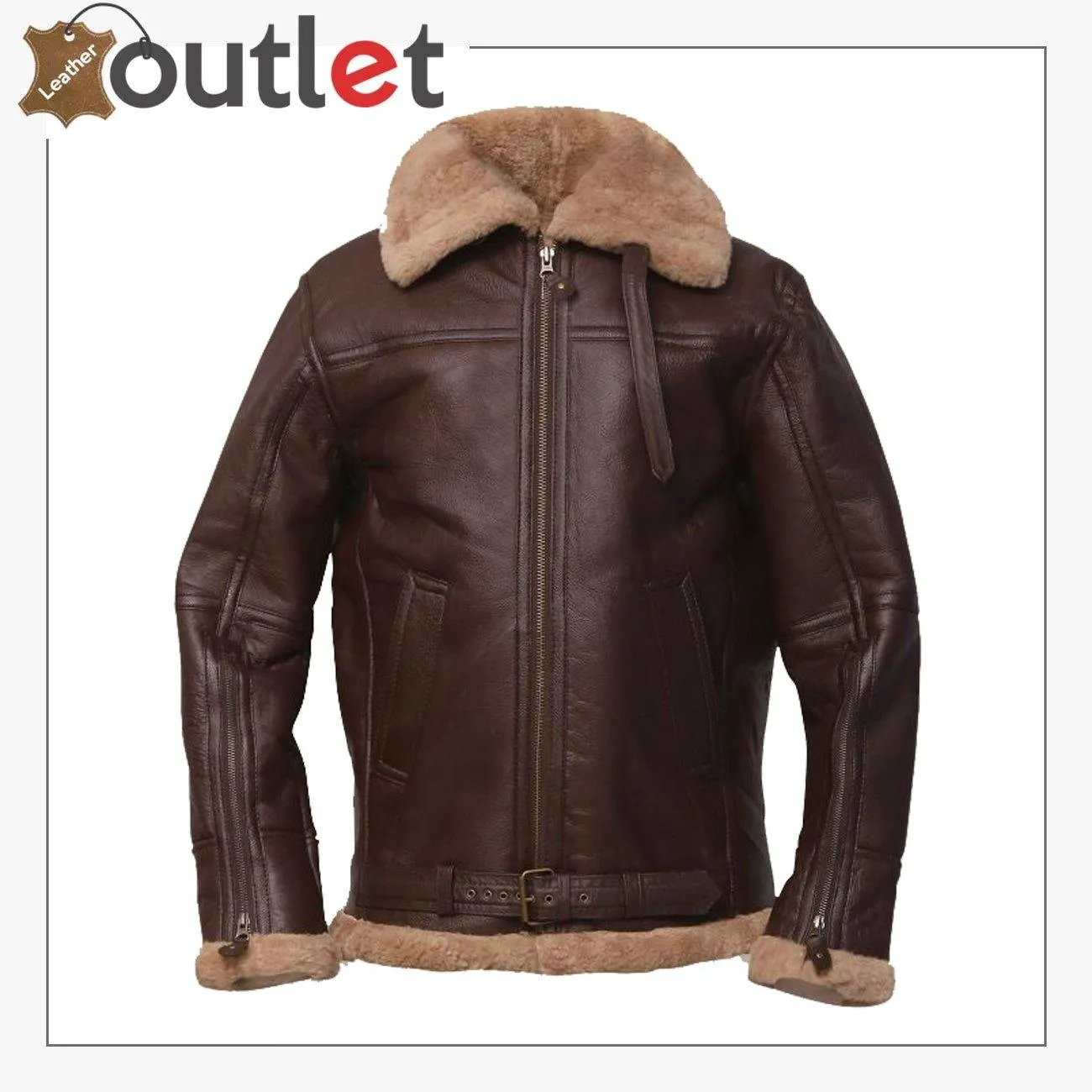 Men Brown Sheepskin Leather Jacket