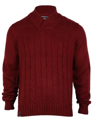 Men's Dissident Innis Wool Blend Jumper in Oxblood