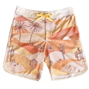 Men's Retro Piping Boardies: Catcus