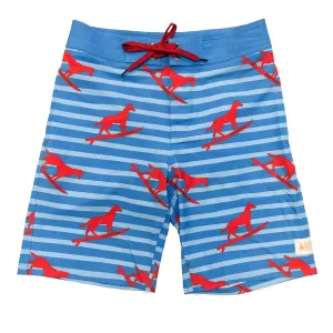 Men's Surfer Boardies: Dingo Took My Board(ies) - Classic Blue