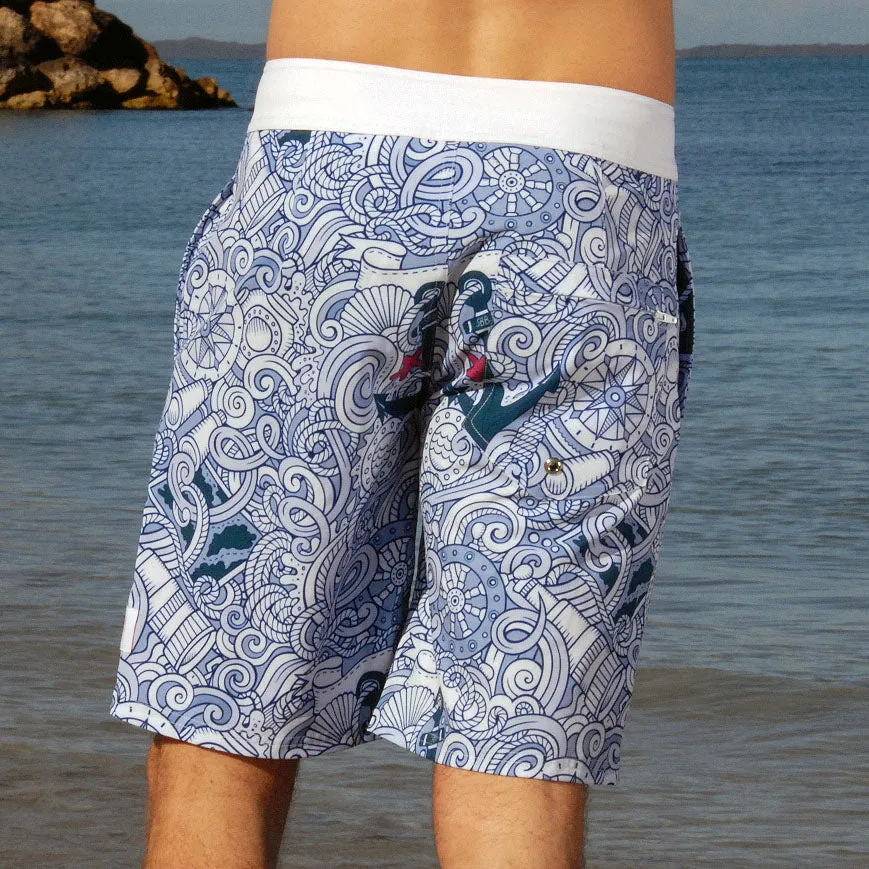 Men's Surfer Boardies: Sea Punk