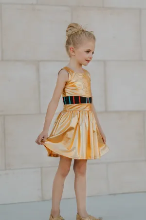 Metallic Gold Robot Twirl