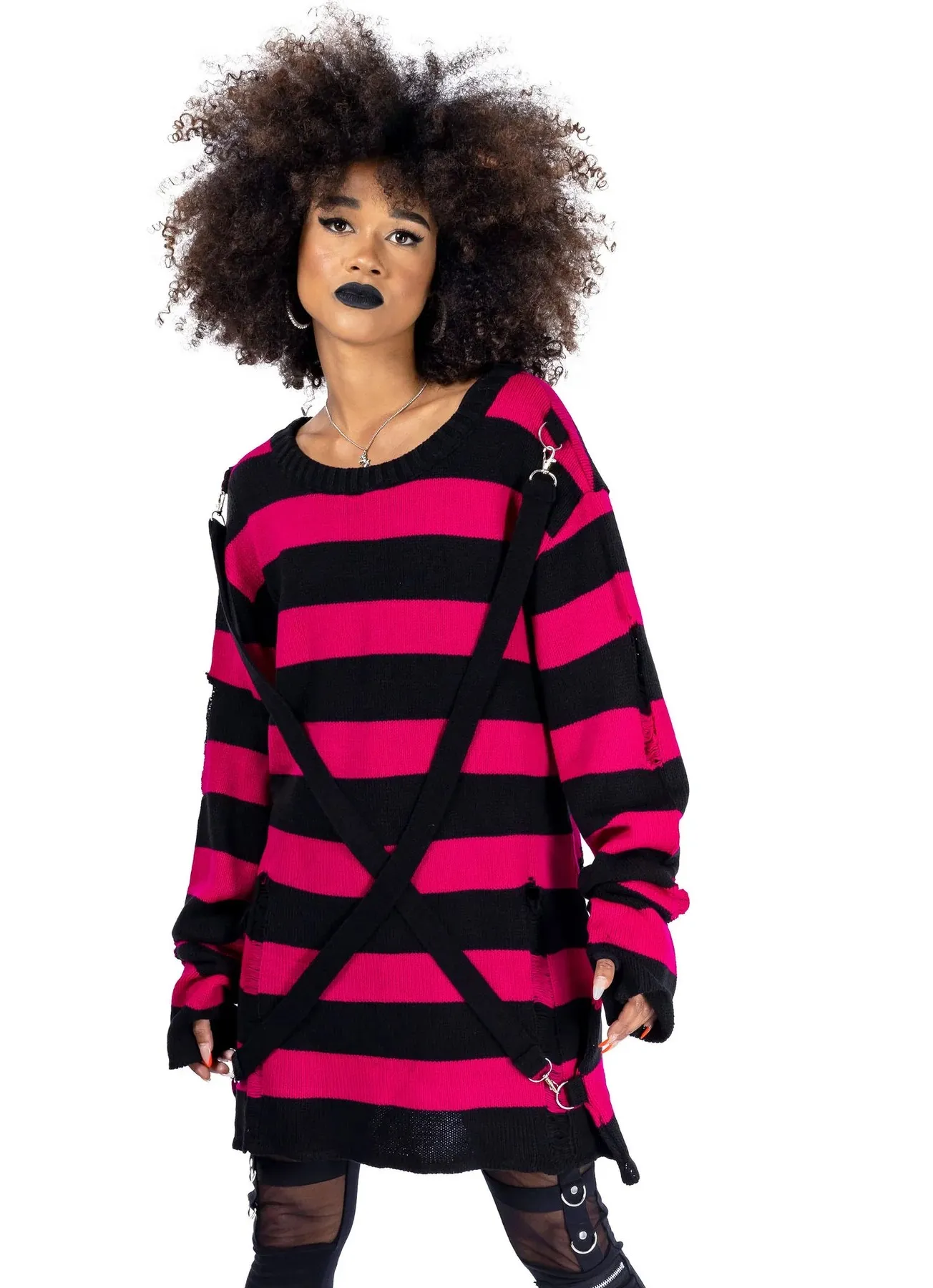 Orianna Jumper Black/Dark Pink