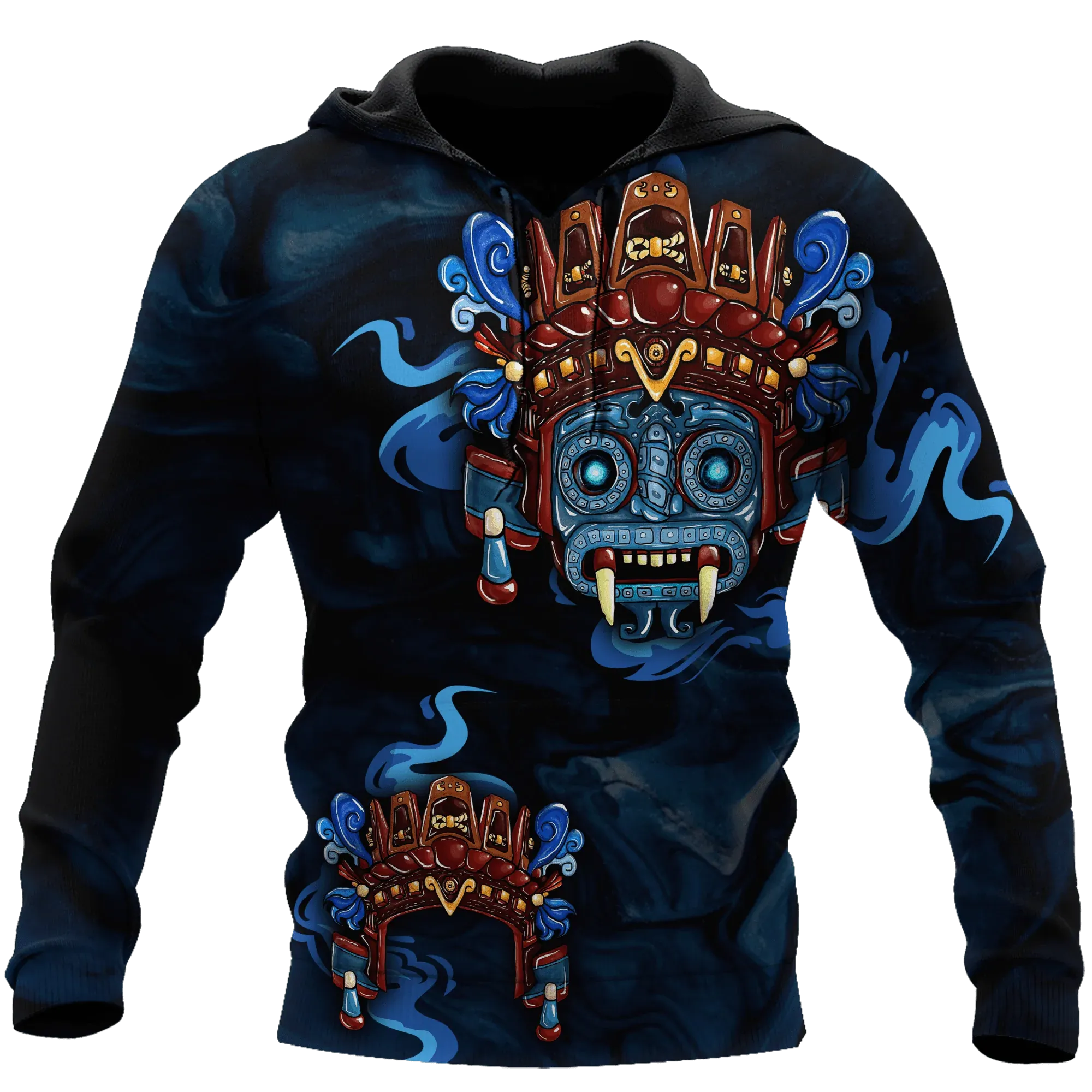 Personalized Name Jaguar Warrior Aztec Unisex Hoodie, Mexico Aztec Hoodies, Aztec Gift, Aztec Hoodie