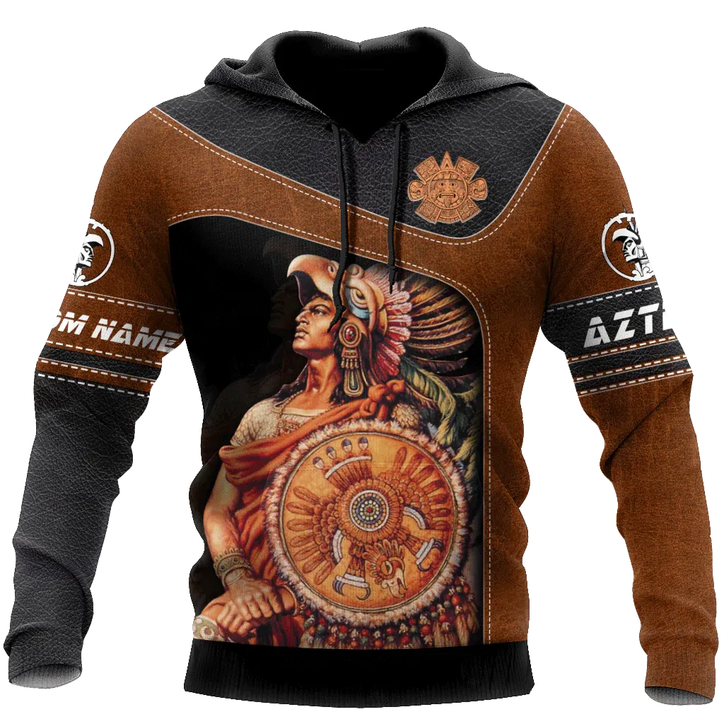 Personalized Name Jaguar Warrior Aztec Unisex Hoodie, Mexico Aztec Hoodies, Aztec Gift, Aztec Hoodie