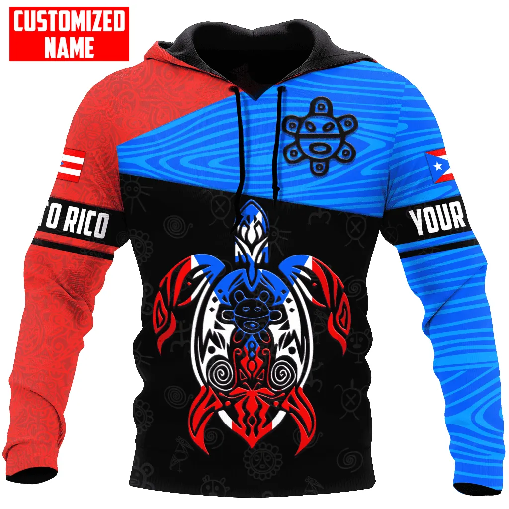 Personalized Puerto Rico Turtle Taino 3D All Over Printed Unisex Sweatshirt Hoodie Shirts