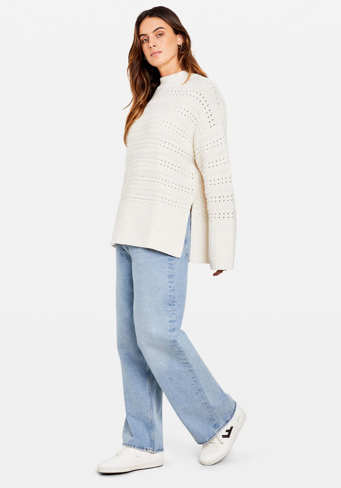 RAILI CREW NECK WHISPER WHITE