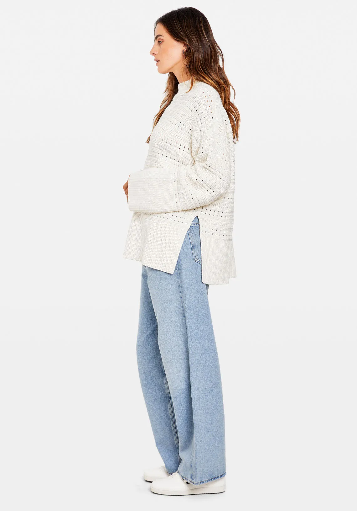 RAILI CREW NECK WHISPER WHITE