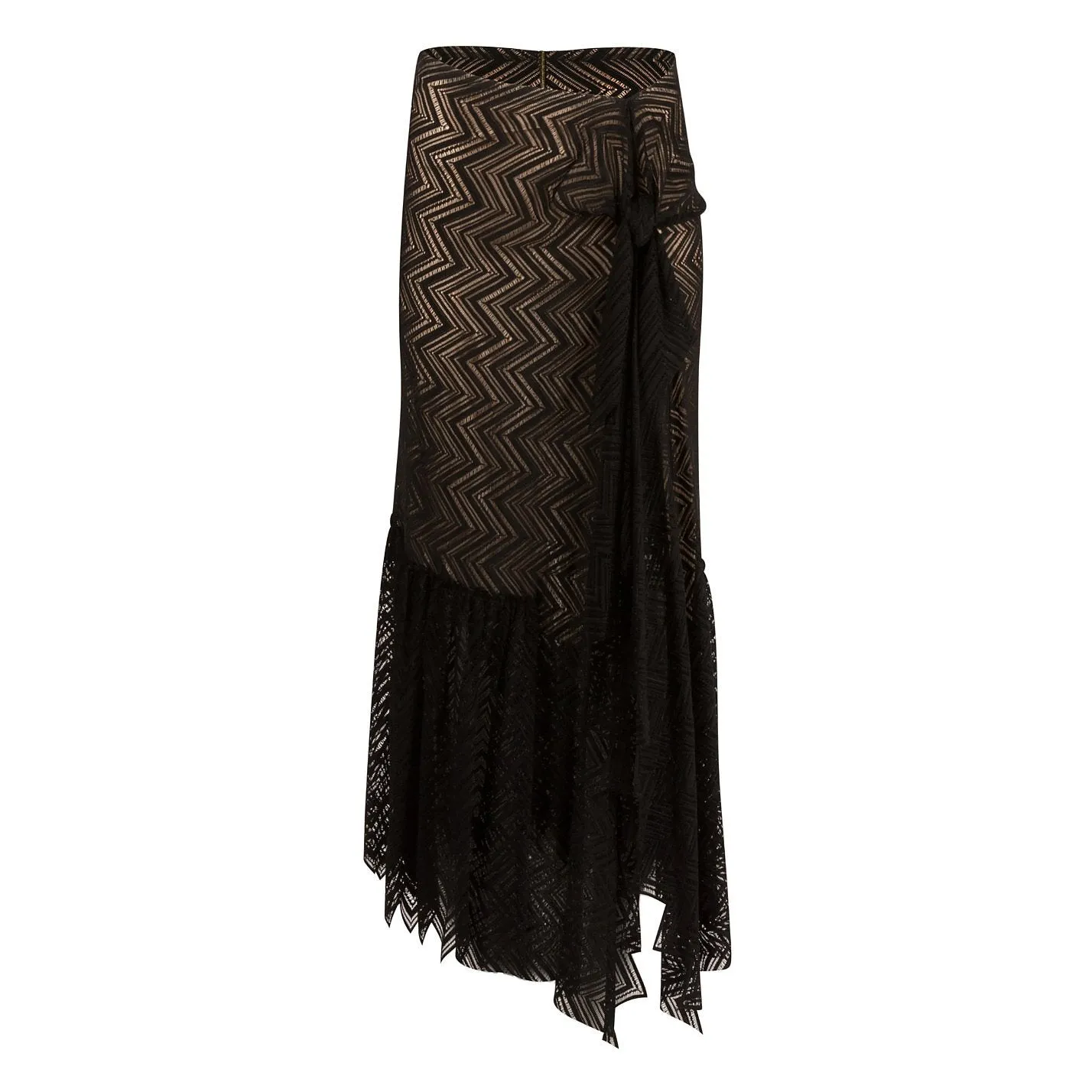 Roland Mouret 'Cagney' Chevron Lace Midi Skirt