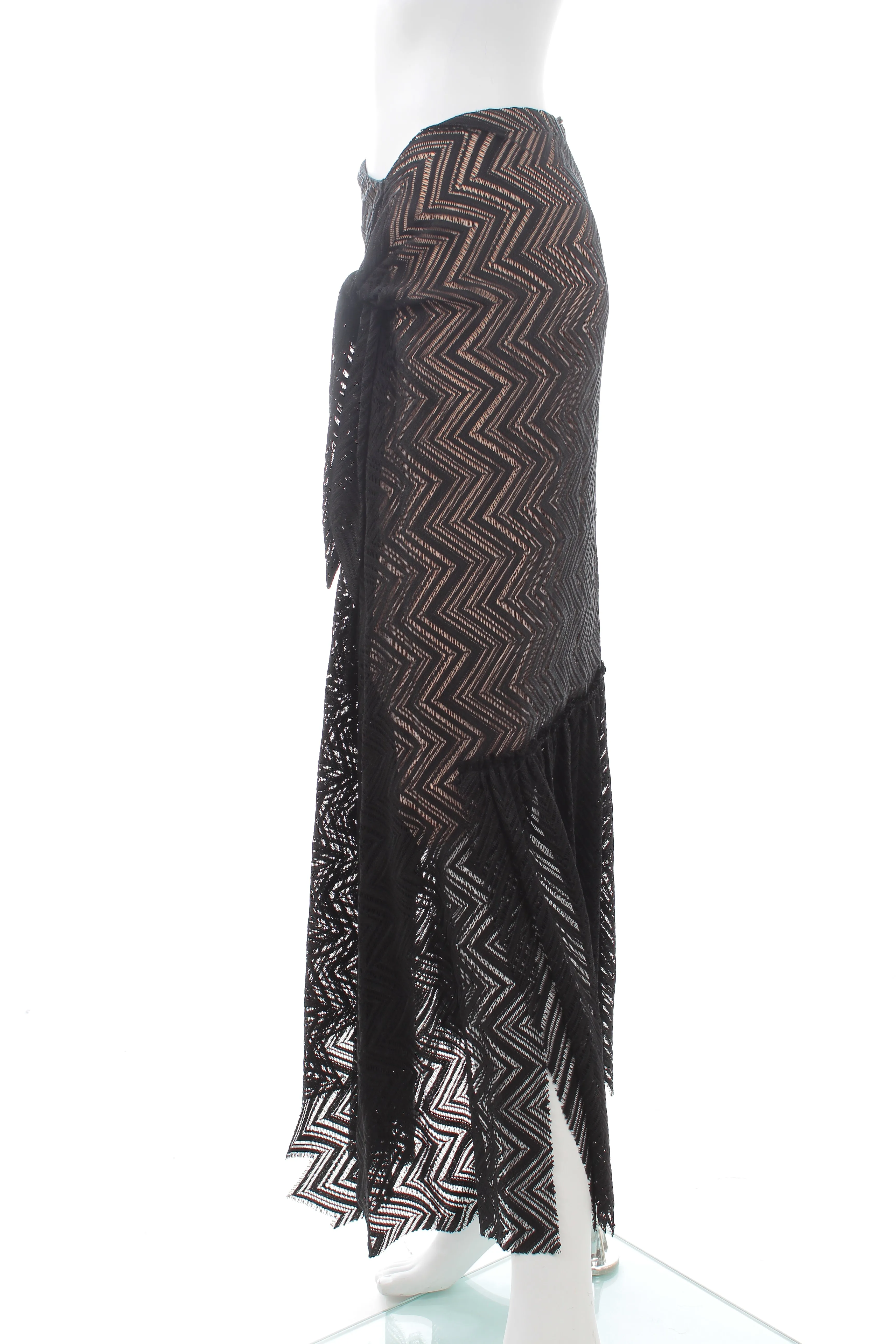 Roland Mouret 'Cagney' Chevron Lace Midi Skirt