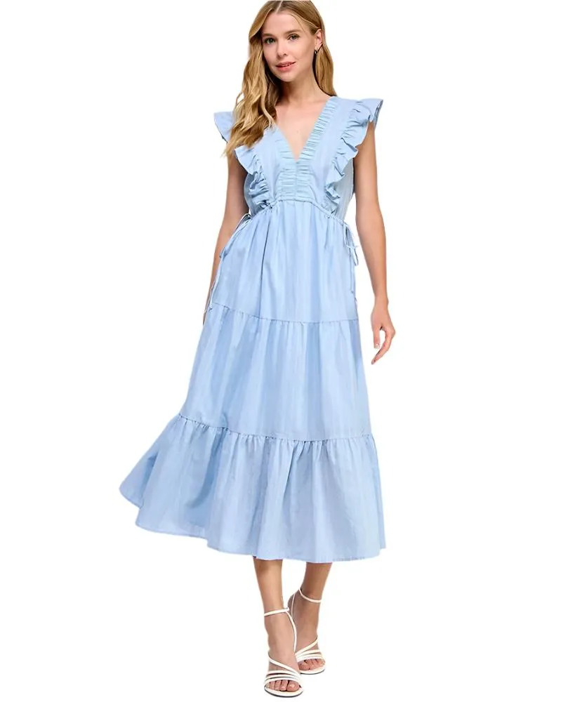 Sadie Sleeveless Tiered Midi Dress