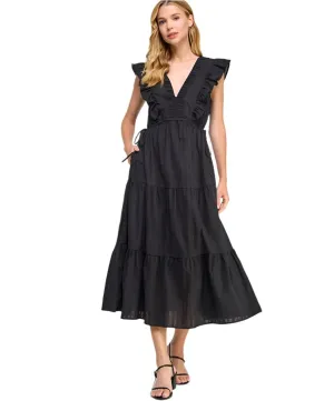 Sadie Sleeveless Tiered Midi Dress
