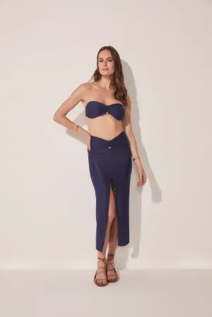 Sailboat Detailed Midi Skirt E4682A1672