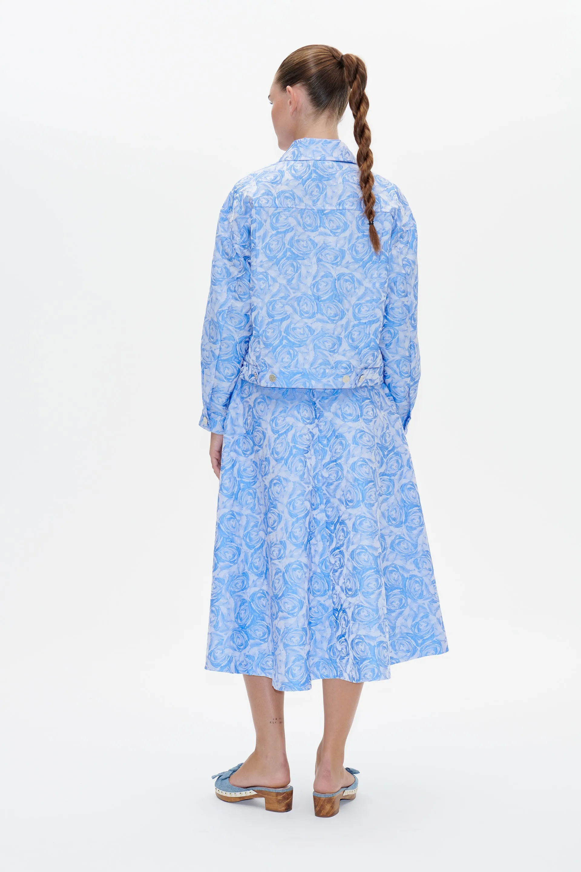SAYA |  Blue Rose Jacquard