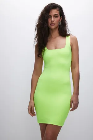 Scuba Modern Tank Mini Dress Lime