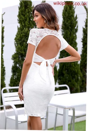 Sexy Short Sleeves Round Sadie Dresses Club Dresses Bodycon Neck Mini Lace