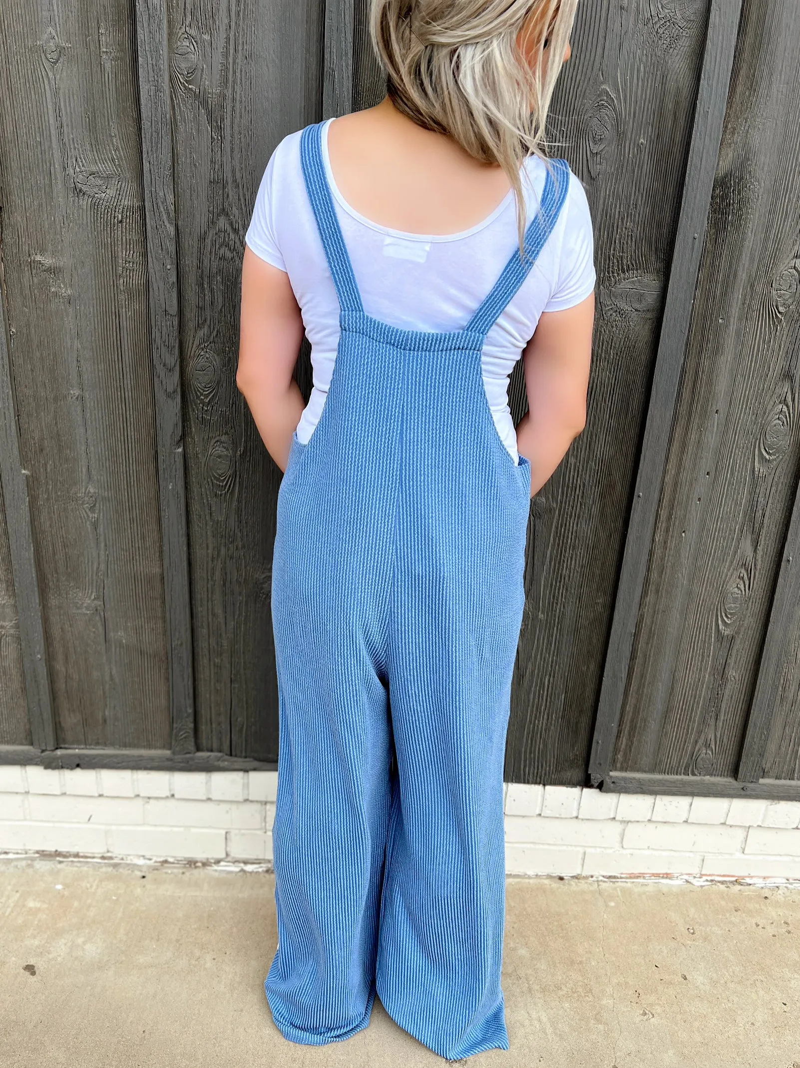 Sleeveless Ribbed Jumpsuit - 2 Colors
