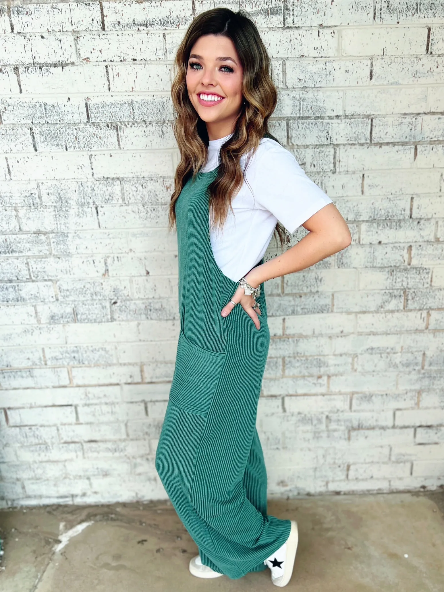 Sleeveless Ribbed Jumpsuit - 2 Colors