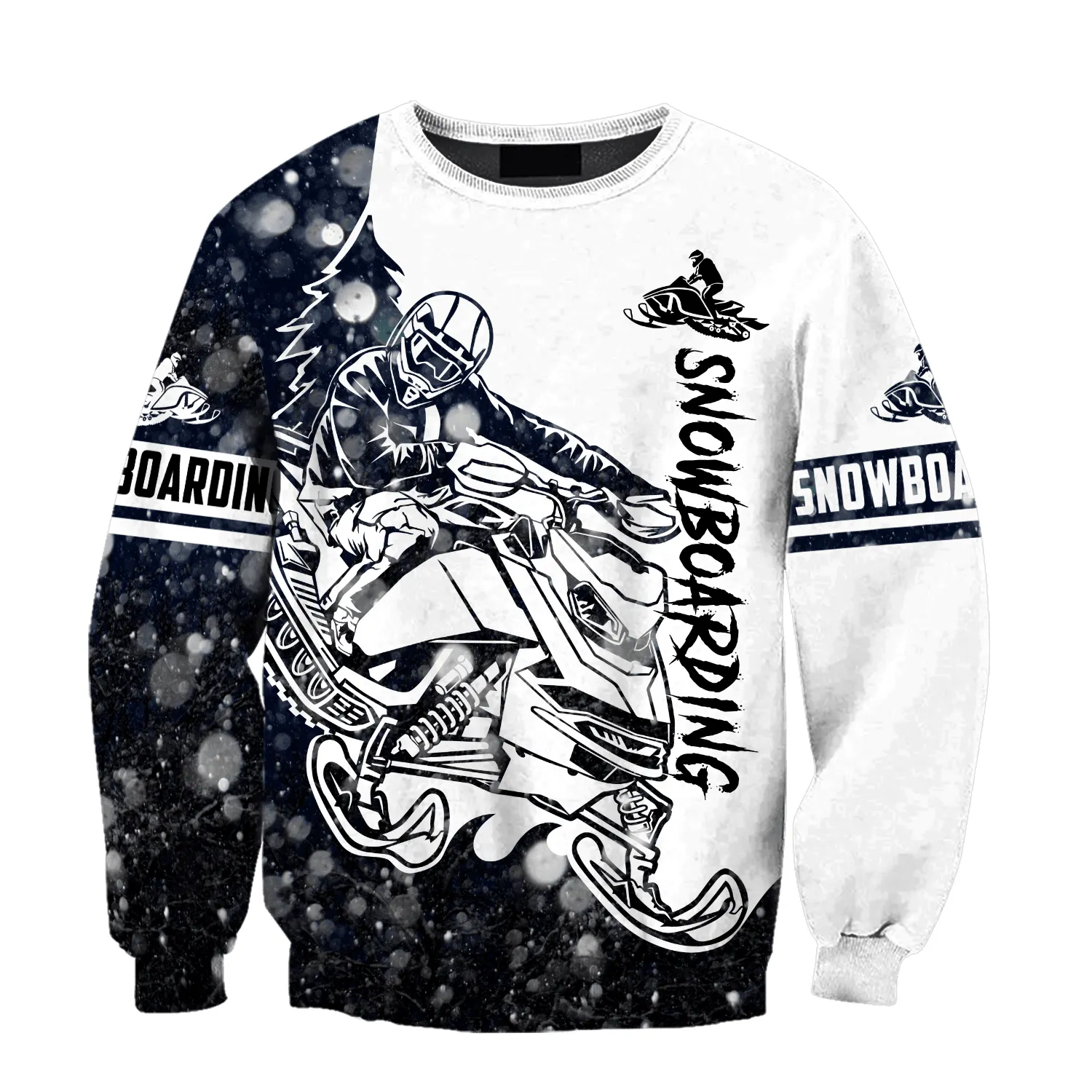 Snowboarding 3D All Printed Sweatshirt Zip Hoodie Christmas Shirt For Men And Women