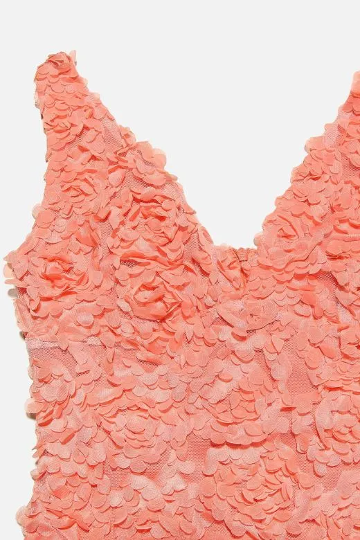 Sonia Bodycon Mini Dress - Apricot Orange