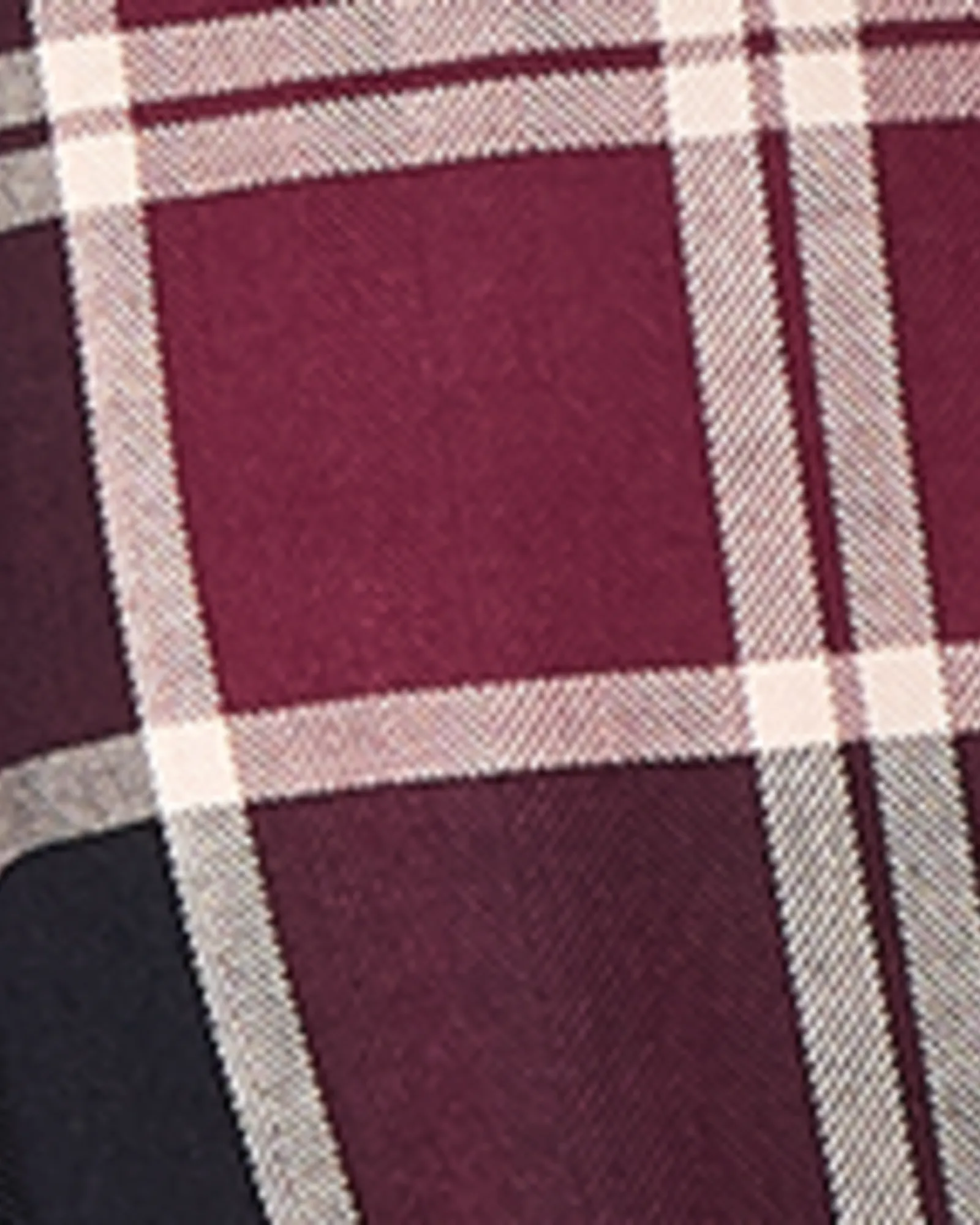 Sophia Button Front Blouse | Burgundy / Navy