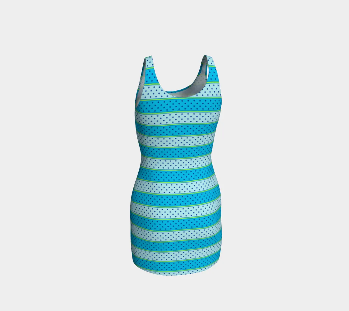 Striped Polkadots Bodycon Dress