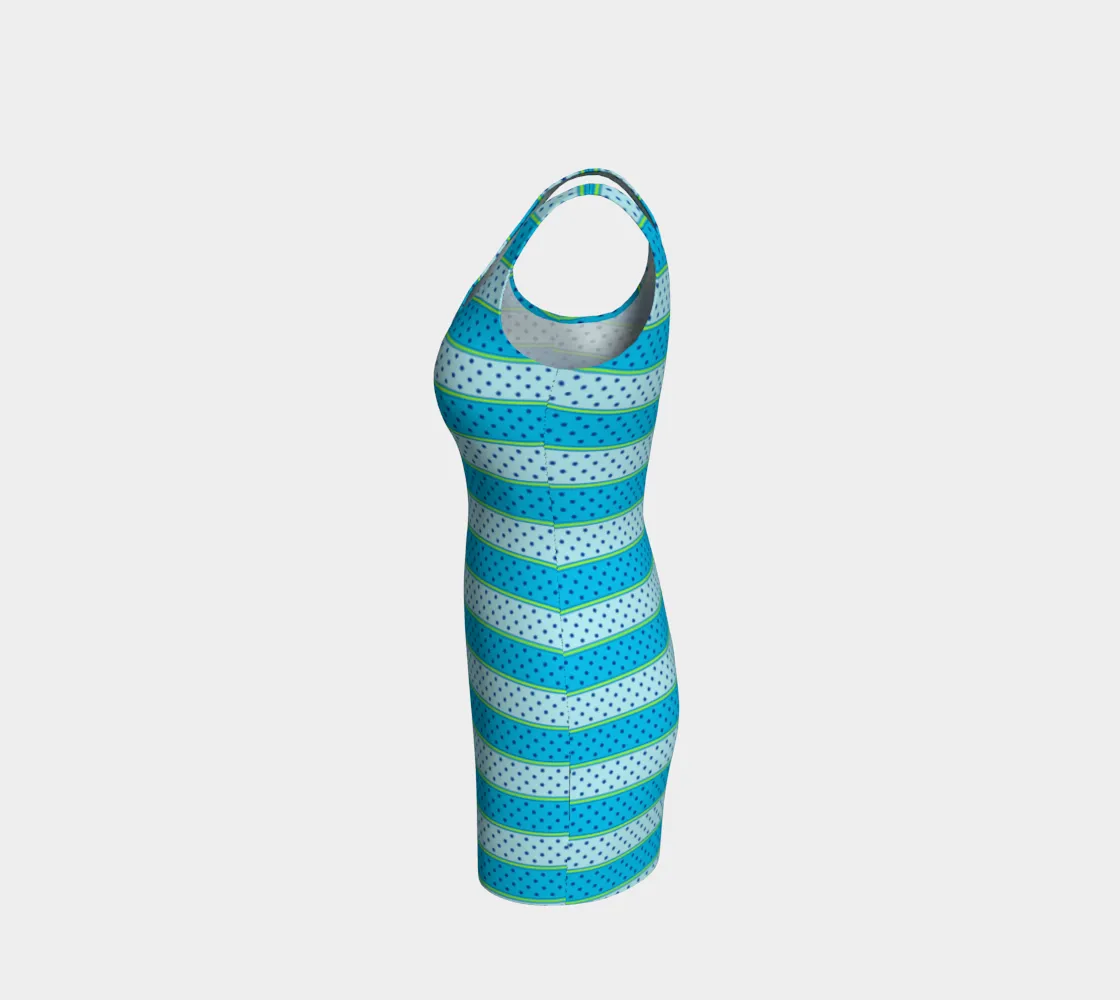 Striped Polkadots Bodycon Dress