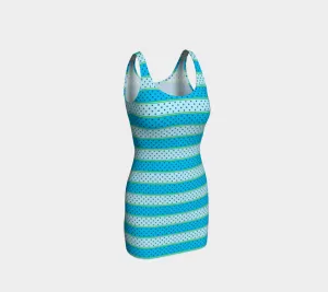 Striped Polkadots Bodycon Dress