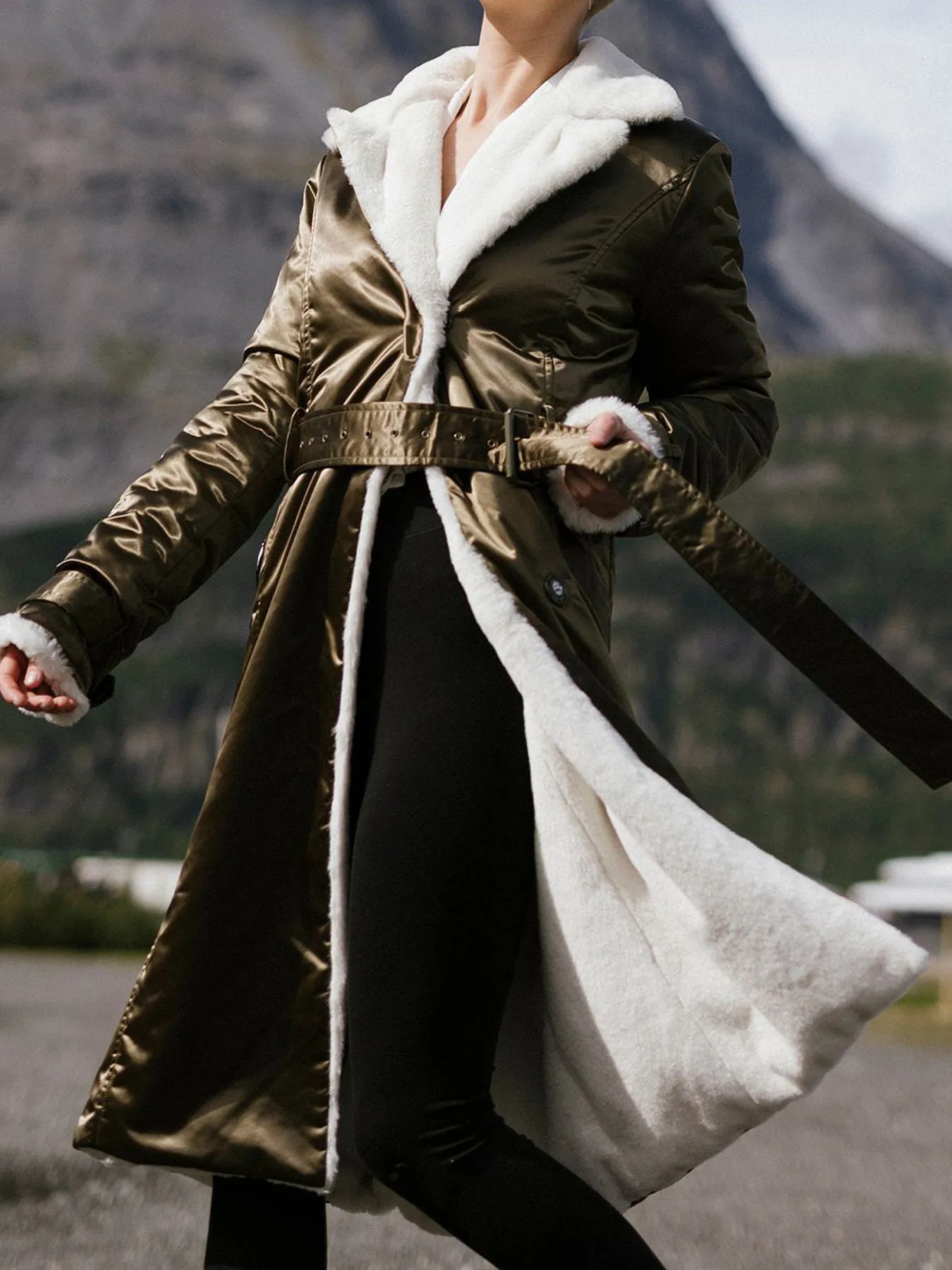 Teddy Faux Fur Coat, Gold