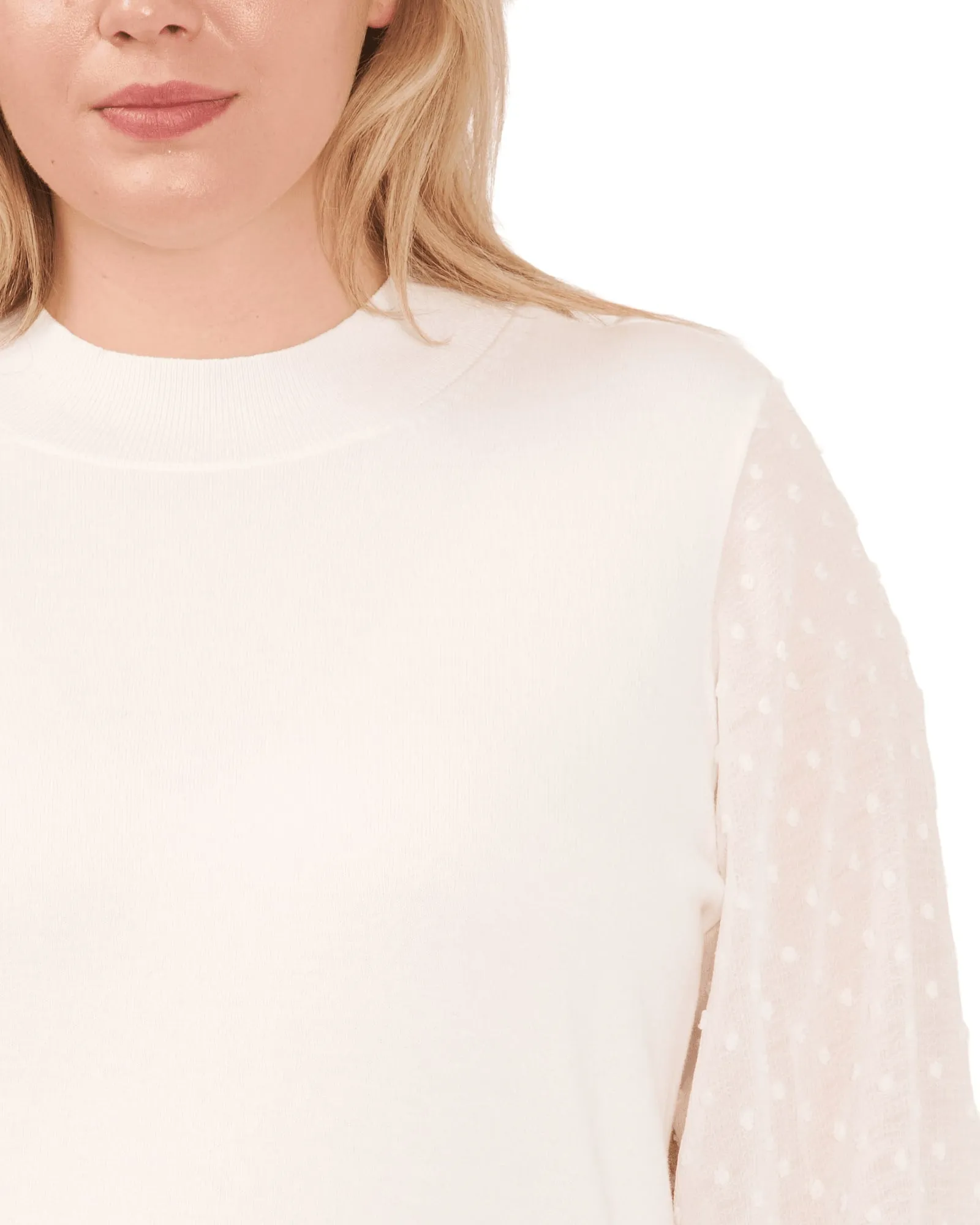 Tori Mock Neck Sweater | ANTIQ WHITE