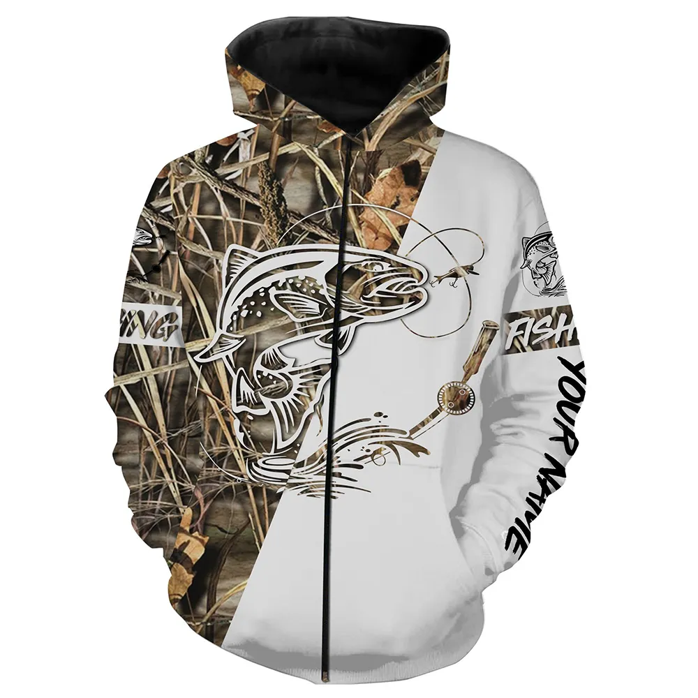 Trout Personalized fishing tattoo camo all-over print long sleeve, T-shirt, Hoodie, Zip up hoodie