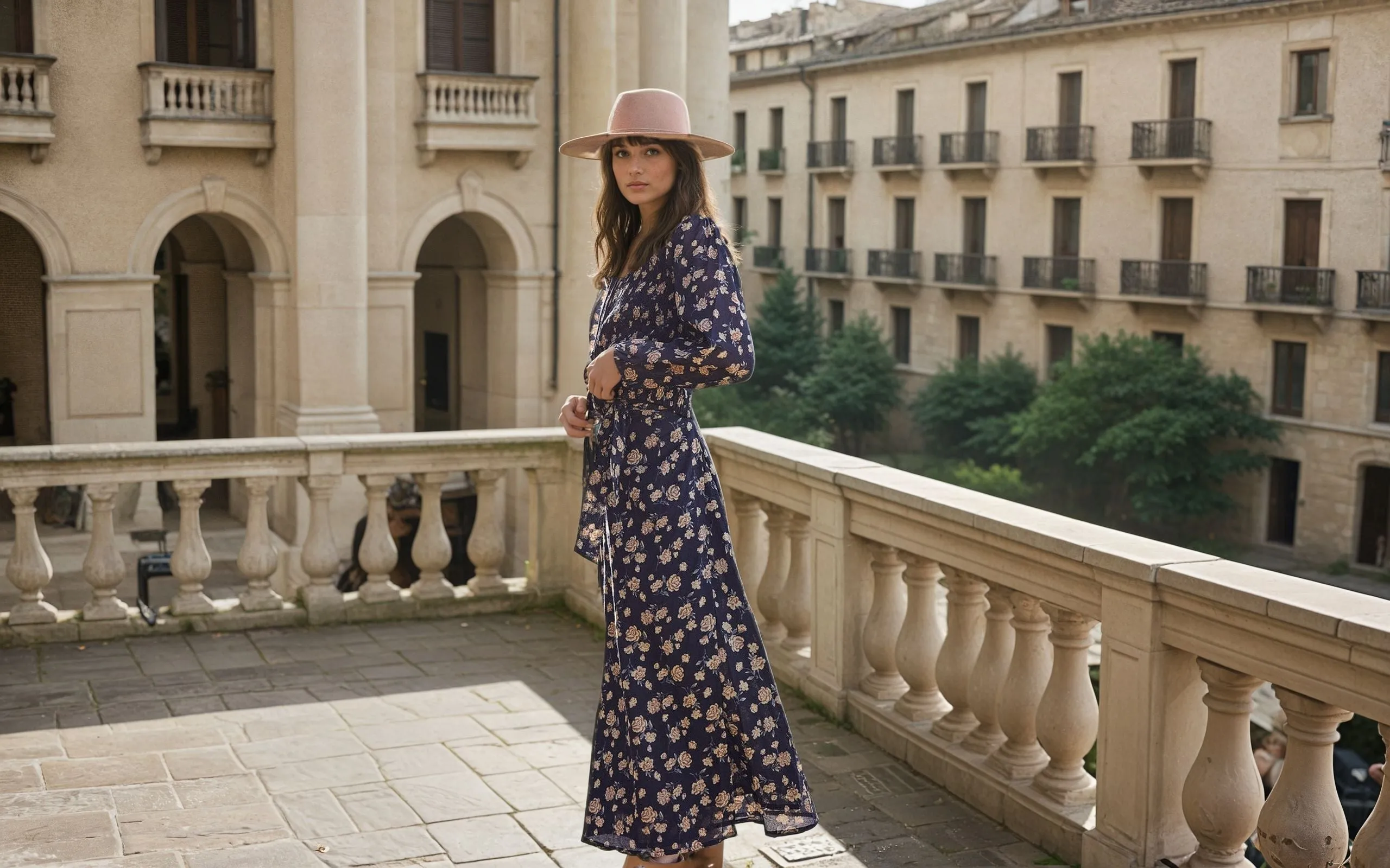 Vanessa Printed Maxi Wrap Skirt Black Rose