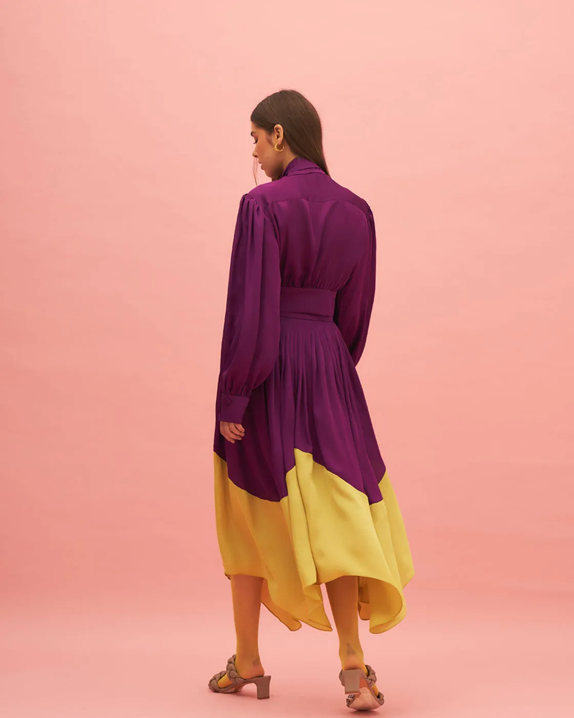 WAXFLOWER SATIN MIDI SKIRT