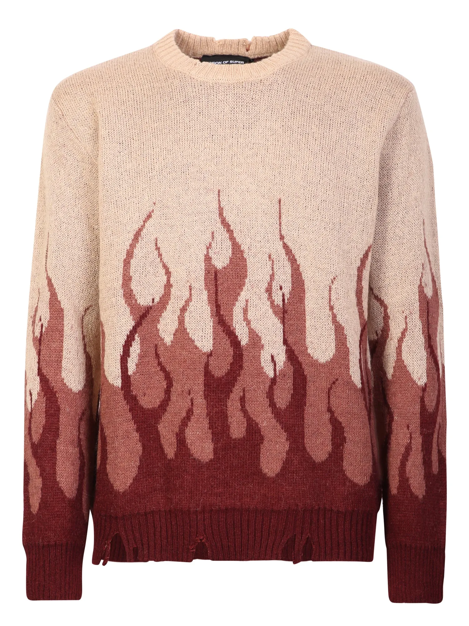 Wine Double Flames jumper