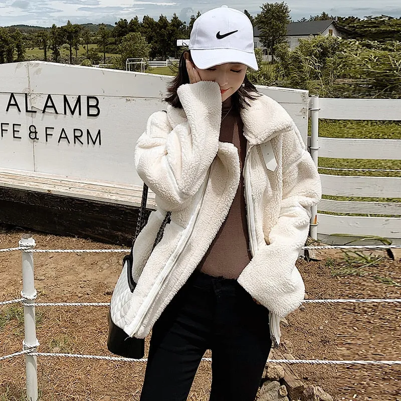 Winter Warm Teddy Coat Women Faux Fur Jacket 2019