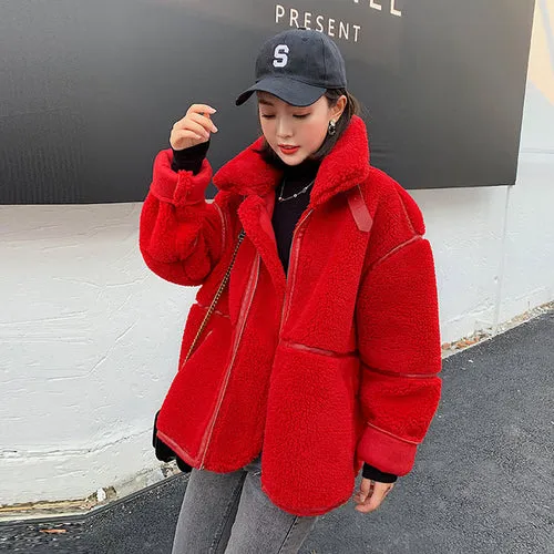 Winter Warm Teddy Coat Women Faux Fur Jacket 2019