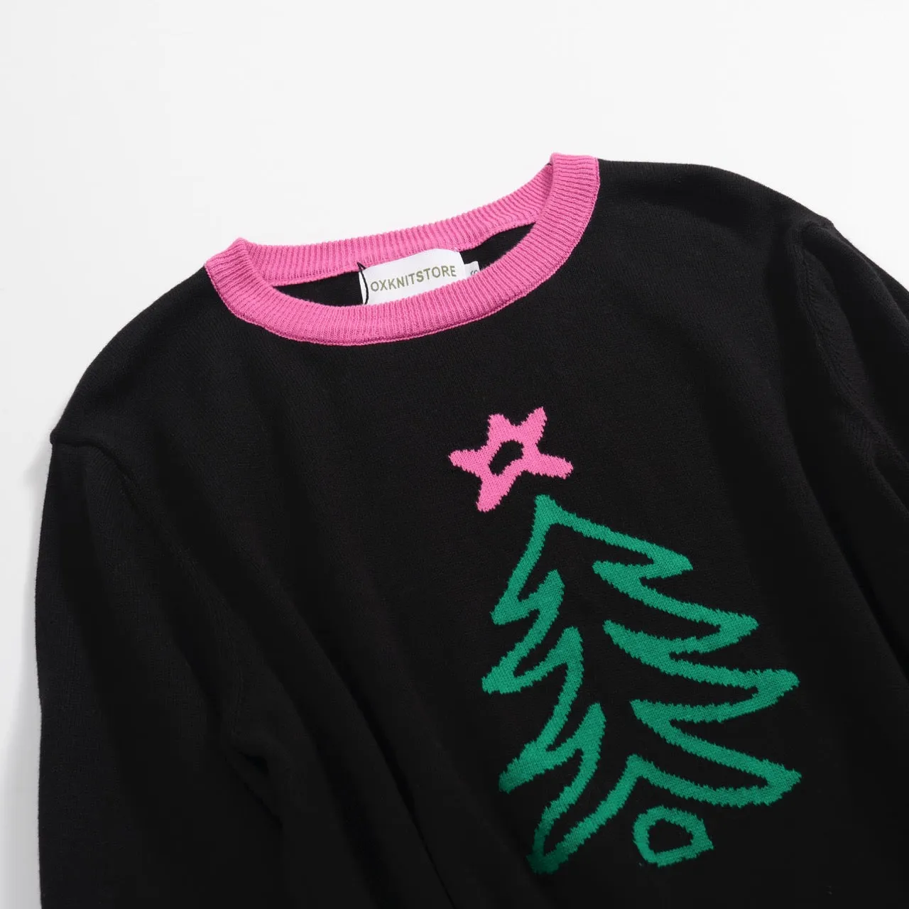 Women's cute tree vintage knitwear