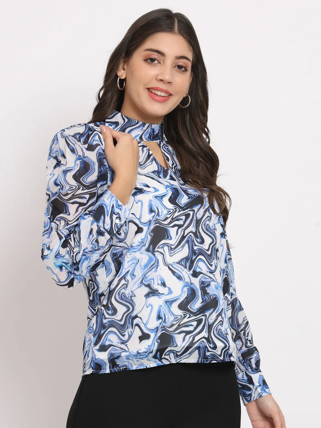Women's Printed Long Sleeves Regular Top