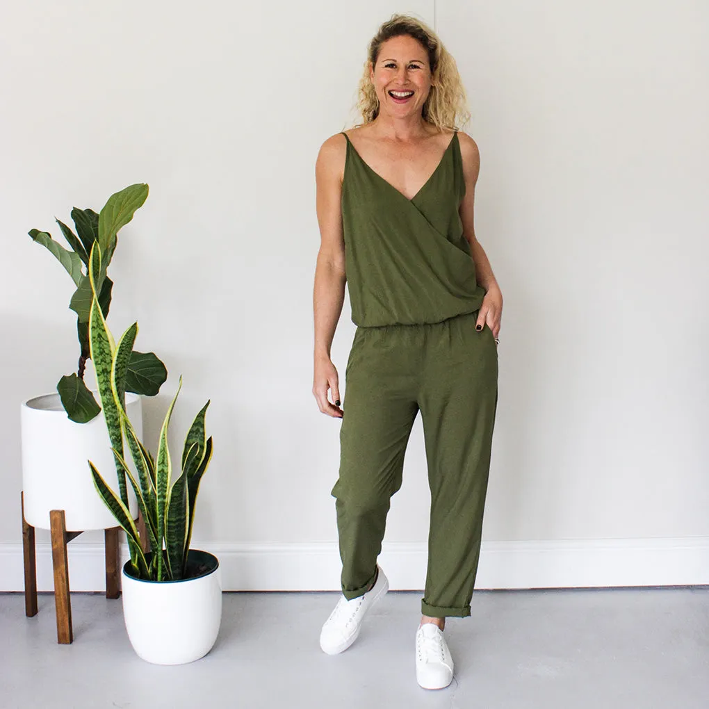 Wrap Jumpsuit - Olive