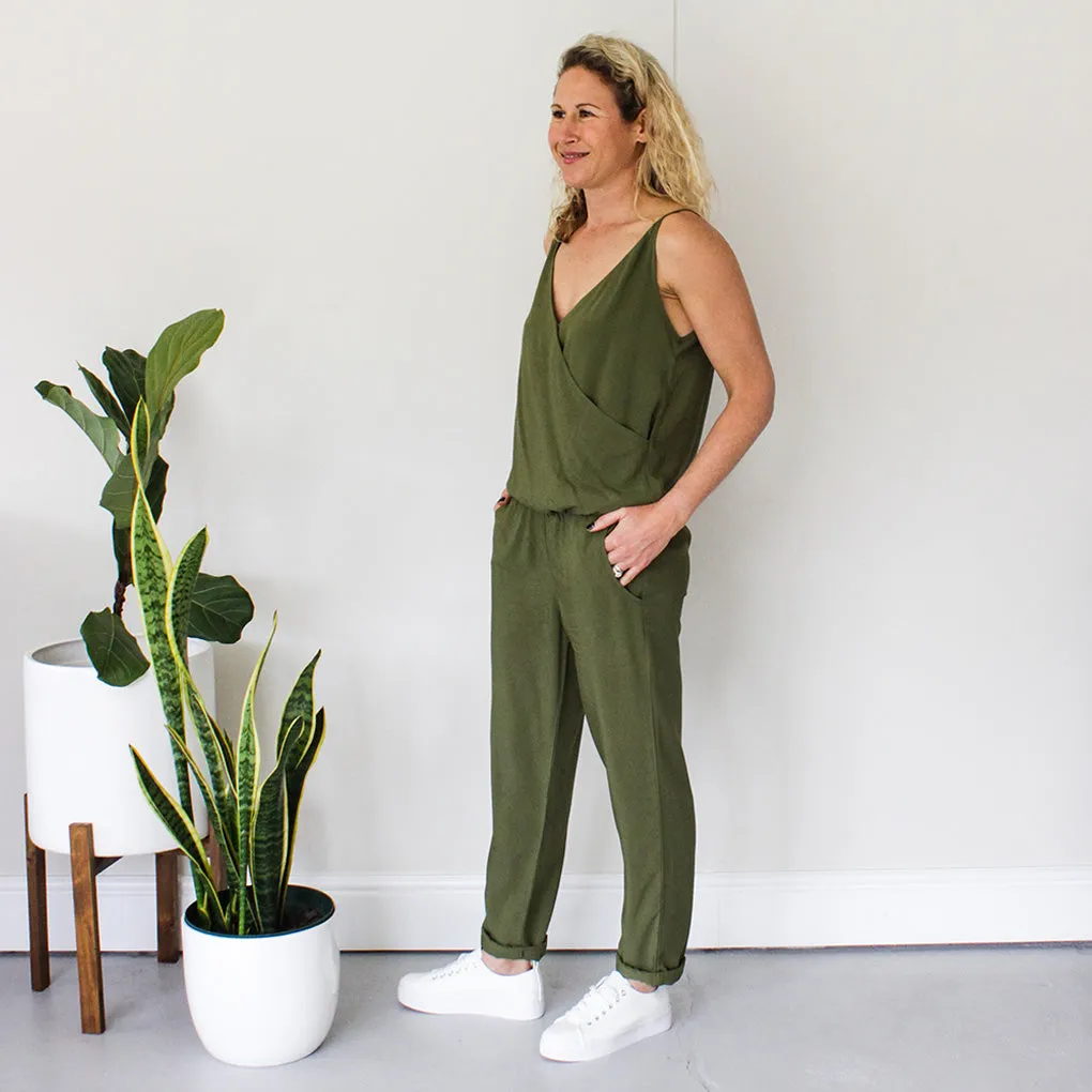 Wrap Jumpsuit - Olive