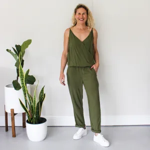 Wrap Jumpsuit - Olive